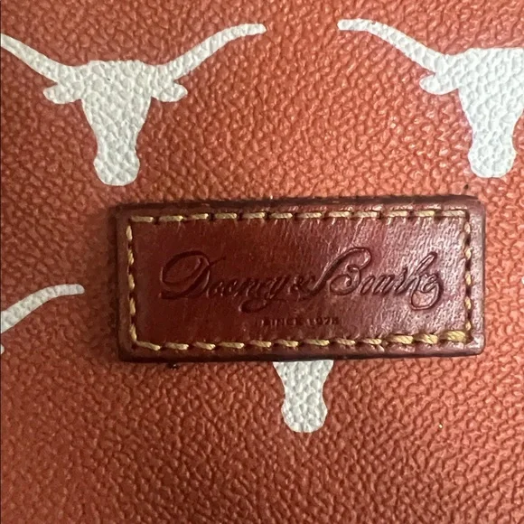Dooney & Bourke Orange and White Longhorn Zip Pouch - Picture 4 of 4